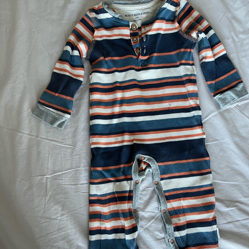 Burt’s bees romper striped, smoke free home, pet friendly home
